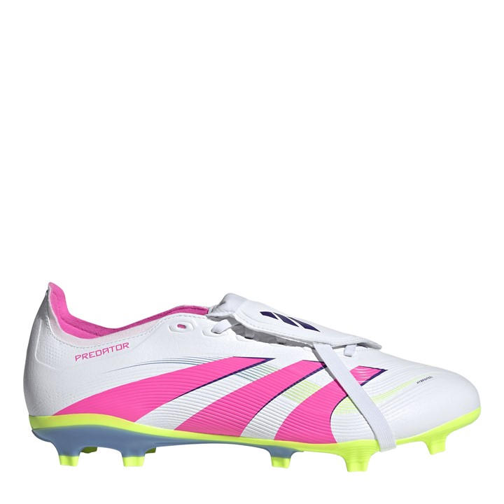 Adidas Men's White Predator League Fold-Over Tongue Firm Ground Football Boots - Size 8.5