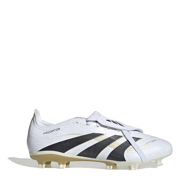 Adidas Men's White Predator League Fold-Over Tongue Firm Ground Football Boots Size 9.5