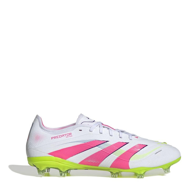 Adidas Men's White Predator Pro Firm Ground Football Boots Size 12