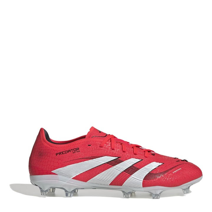 Adidas Men's Red Predator Pro Firm Ground Football Boots Size 7