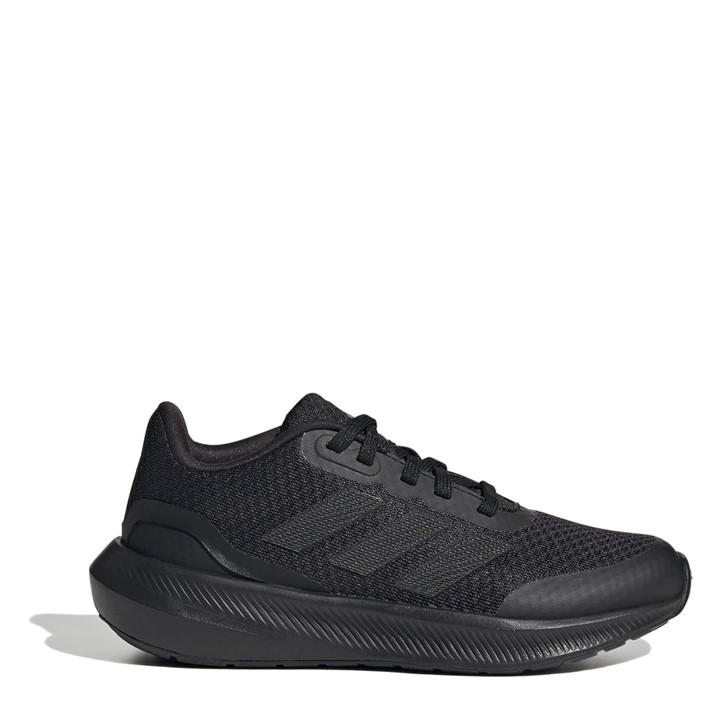 Adidas Unisex Kids Black Runfalcon 3.0 Road Running Shoes Childrens C10