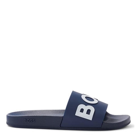 Boss - Men's Bay Logo Sliders Branding Strap Sandals