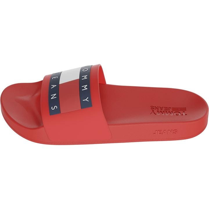 Tommy Jeans Flag Slider In White
