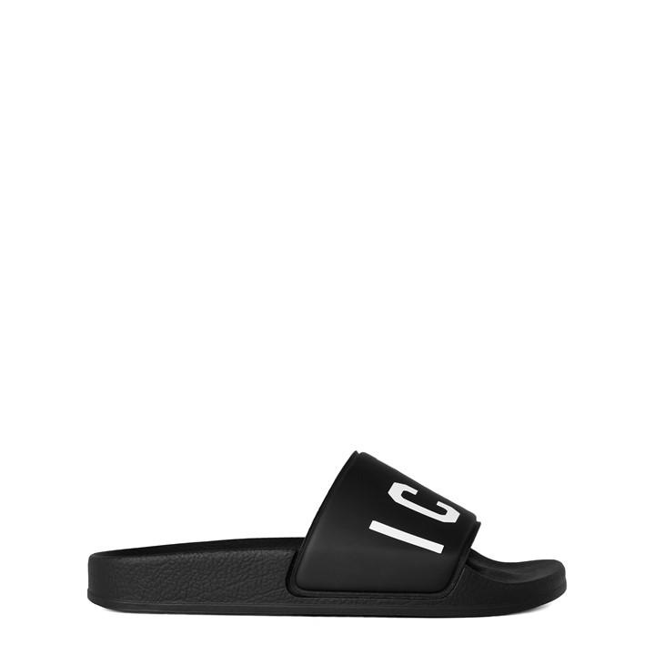 Dsquared2 Boys Black Icon Sliders Size 5