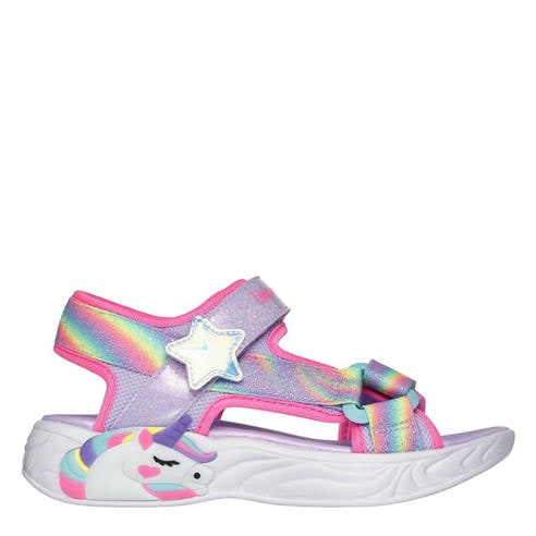 Skechers - Skechers Lighted Unicorn Dreams Sandal Flat Sandals Girls