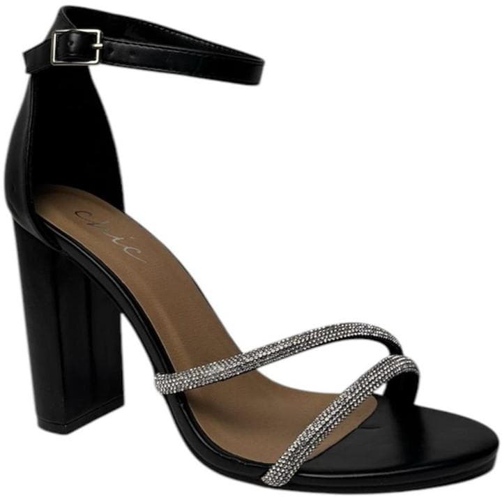 Chic Heel Dmnte Sndl In Black