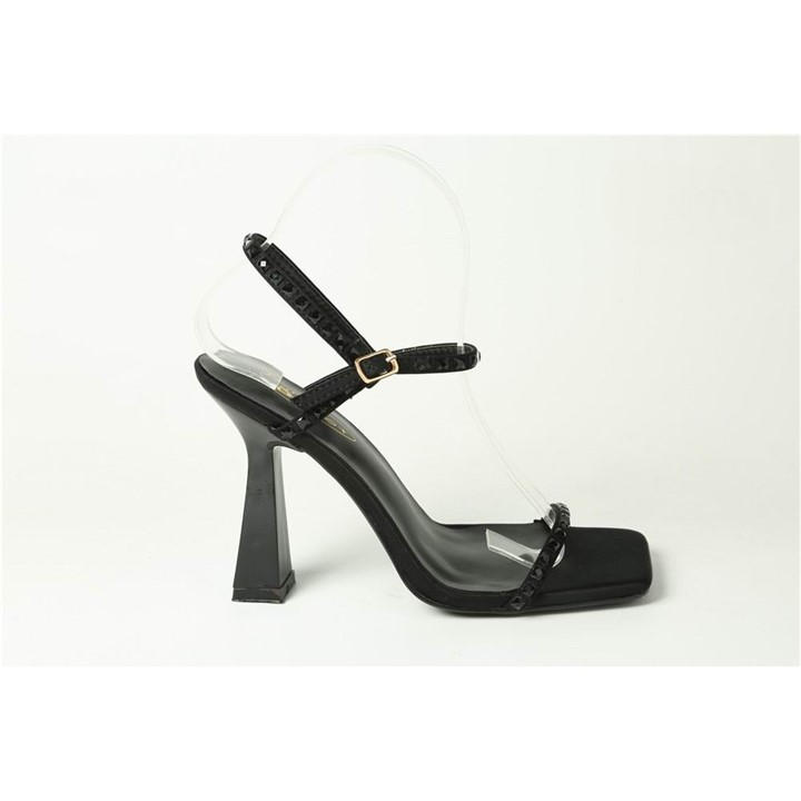 HEAD OVER HEELS STRAPPY BLOCK HEEL SANDALS WITH ANKLE STRAP