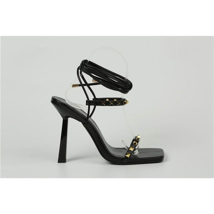 Retrò Leg Tie Sandal In Black