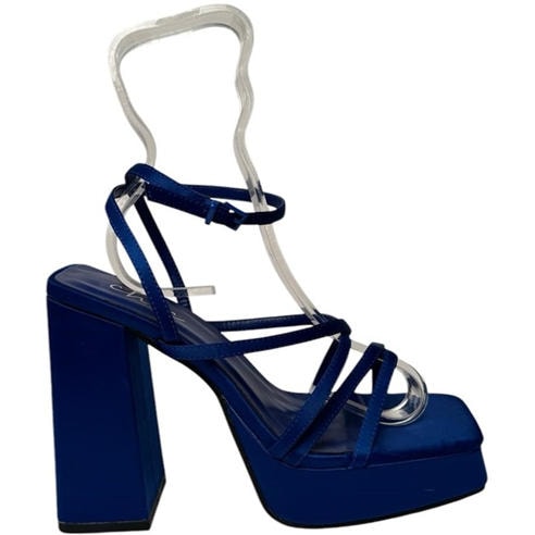 Chic - Women's Strappy Block Heel Platform Heeled Sandal