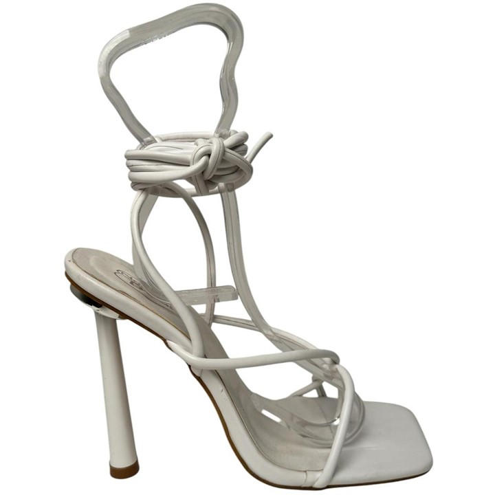 Chic Strp Tie Sndl In White