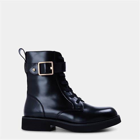 BOSS - Women's Eleri Leather Biker Style Boots