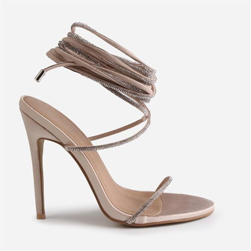 Wheres That From - Women's Lace-Up Stiletto Court Shoes