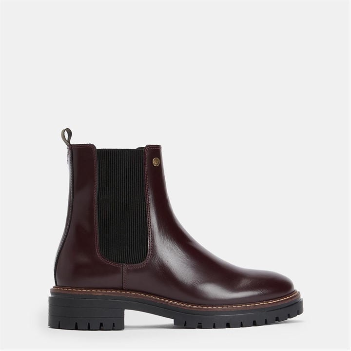 Barbour Marla Chelsea Boots In Red