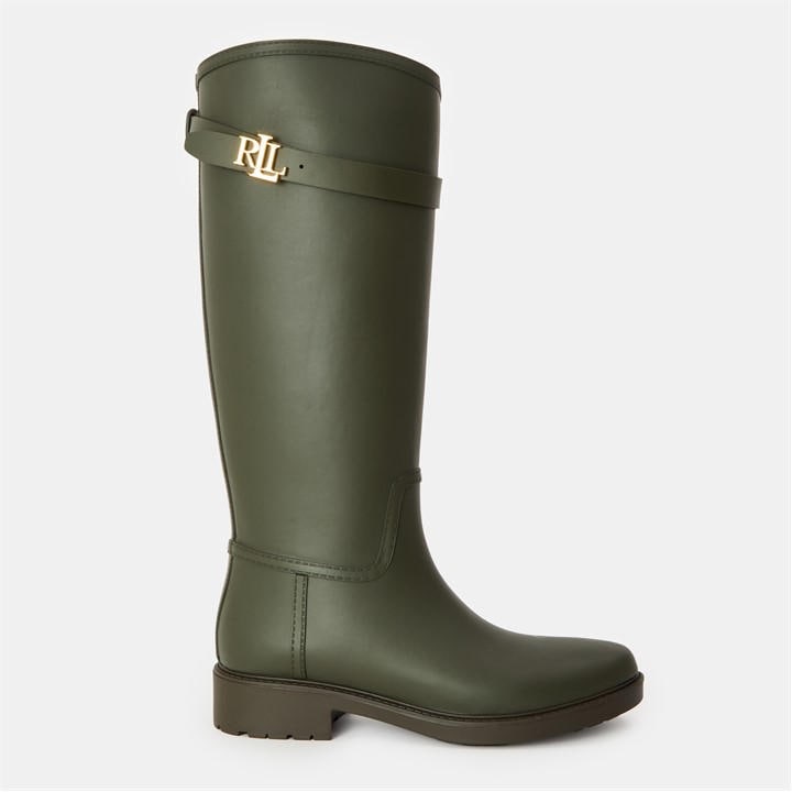 Dark Olive - Lauren by Ralph Lauren - Women's Real Leather Portiah Wellies