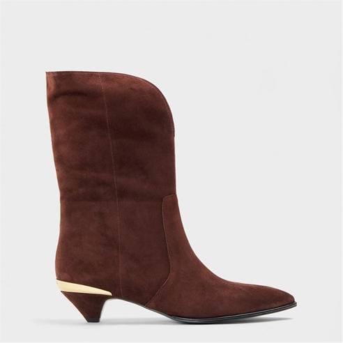 LOVE MOSCHINO - Women's Golden Ankle Heeled Boots