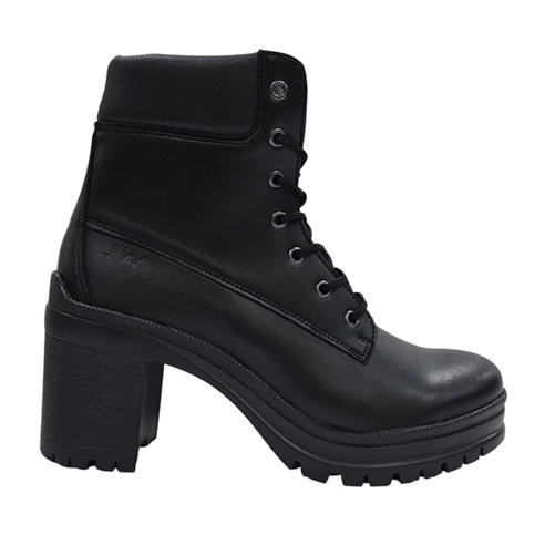 Jack Wills - Women's Premium Leather Block Heel Lace Up Ankle Boots