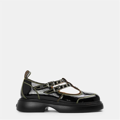 GANNI - Women's Jane Leather Mary Janes