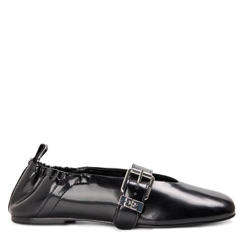 GANNI - Women's Suede Balloon Box Latex Ballet Pumps