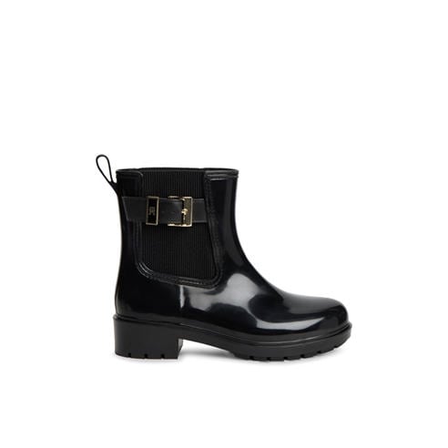TOMMY HILFIGER - Women's Buckle Rain Heeled Ankle Boots