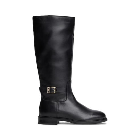 TOMMY HILFIGER - Women's Buckle Leather Knee High Boots