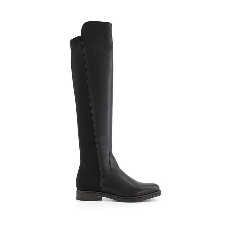 Dune London Tropic Flat Knee High Boots In White