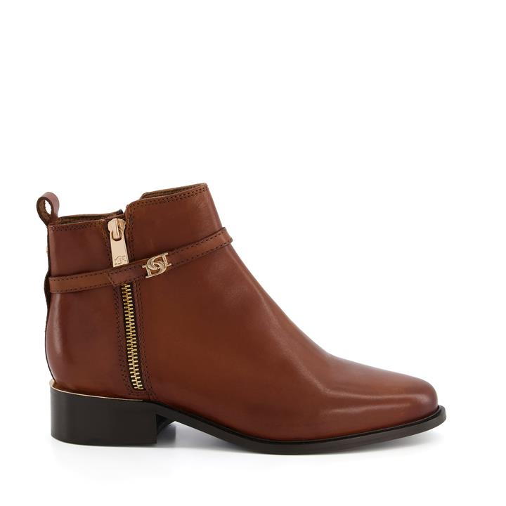 Dune London Pap Buckle Trim Ankle Boots In Brown