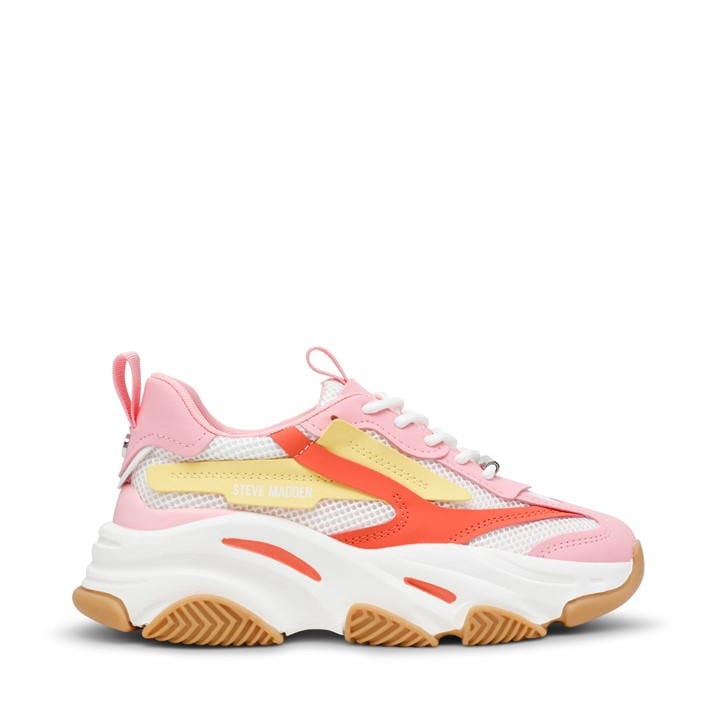 Pink/Yellow - Steve Madden - Women's Possession Chunky Trainers