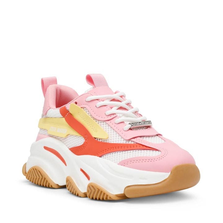Pink/Yellow - Steve Madden - Women's Possession Chunky Trainers