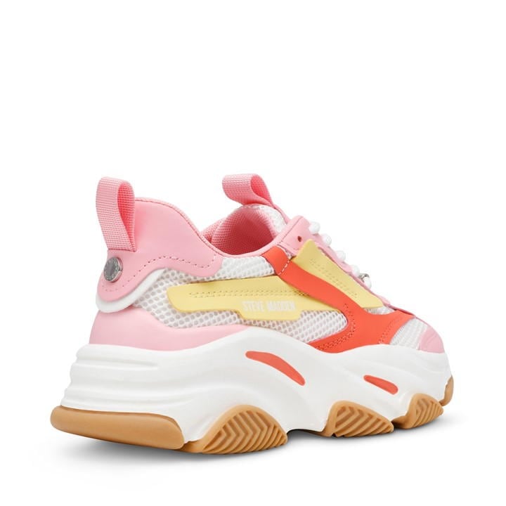 Pink/Yellow - Steve Madden - Women's Possession Chunky Trainers