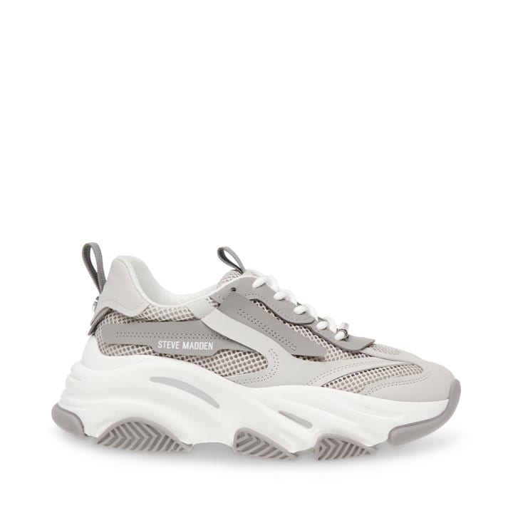 Grey/Grey - Steve Madden - Women's Possession Chunky Trainers