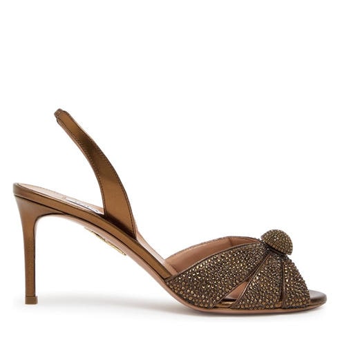 Aquazzura - Women's Italian Flirt 75 Leather Heeled Sandals