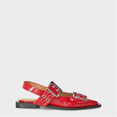 GANNI - Feminine Buckle Ballerinas