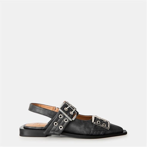 GANNI - Feminine Buckle Ballerinas