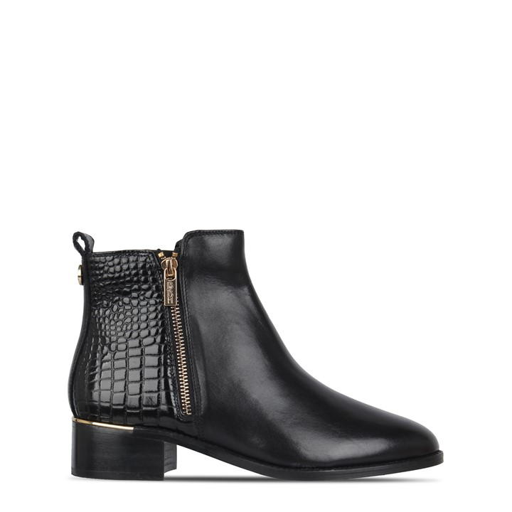 BIBA ZIP FLAT ANKLE BOOTS