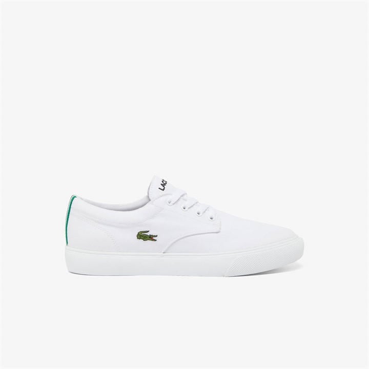 Lacoste Men's White Grip Base Canvas Low Top Trainers Size 8