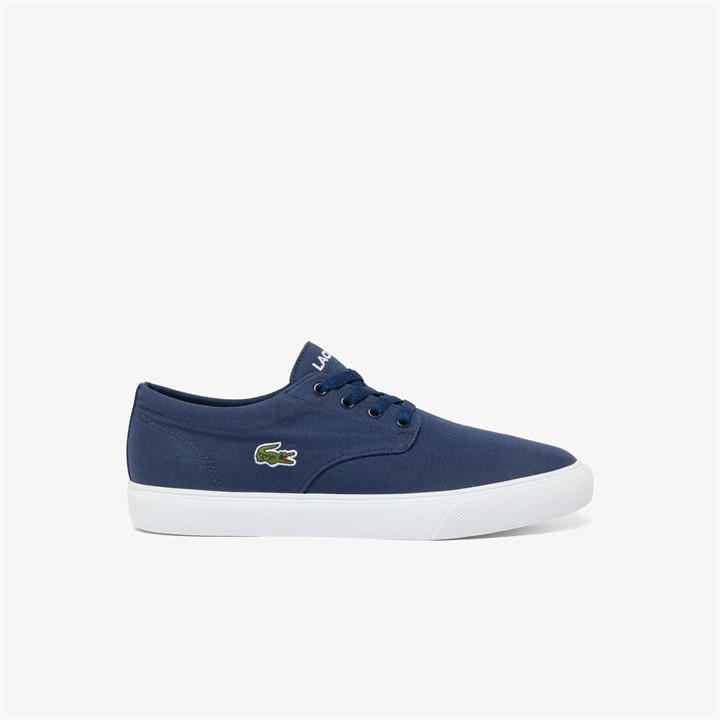 Lacoste Men's Blue Grip Base Canvas Low Top Trainers Size 6