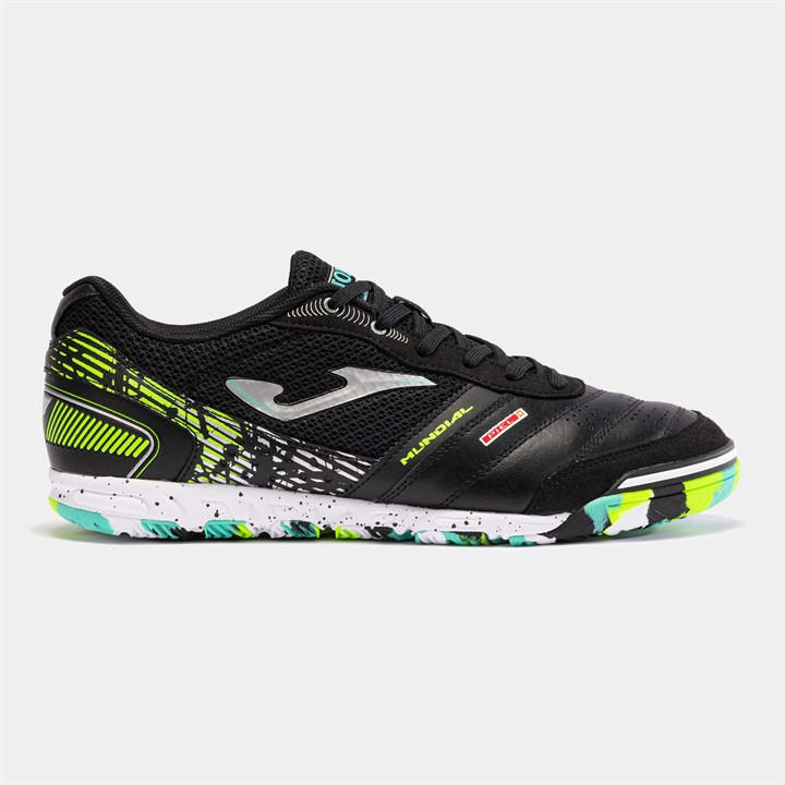 Joma Men's Black Mundial Leather Indoor Football Trainers Size 10.5