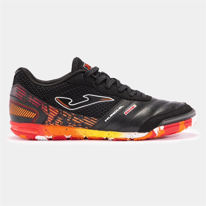 Joma Men's Black Mundial Leather Indoor Football Trainers Size 10.5