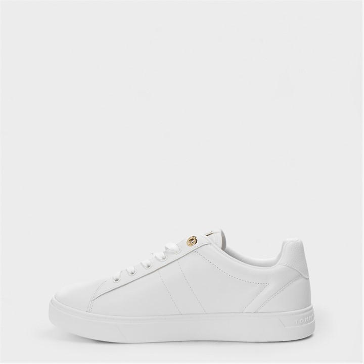 Tommy Hilfiger Women's White Elevated Court Trainers Size 7