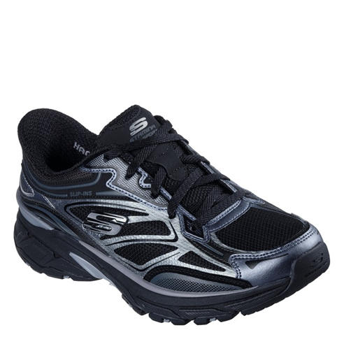 Skechers - Women's Metallic Overlay Mesh Slip On Trainers