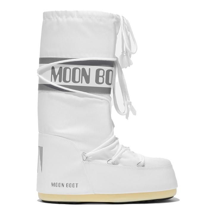 Moon Boot Women's White Icon Nylon Boots Size 6