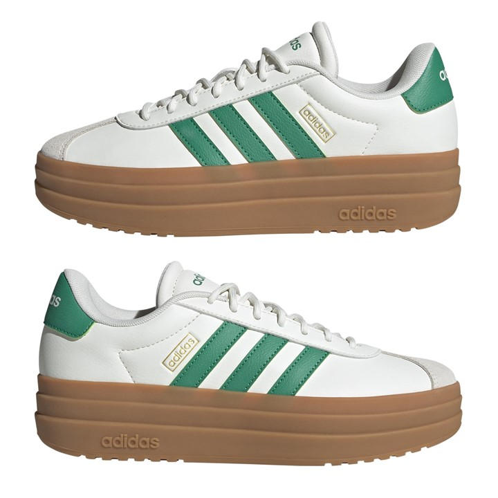 Wht/Green/Gum - adidas - VL Court Bold Women's Trainers