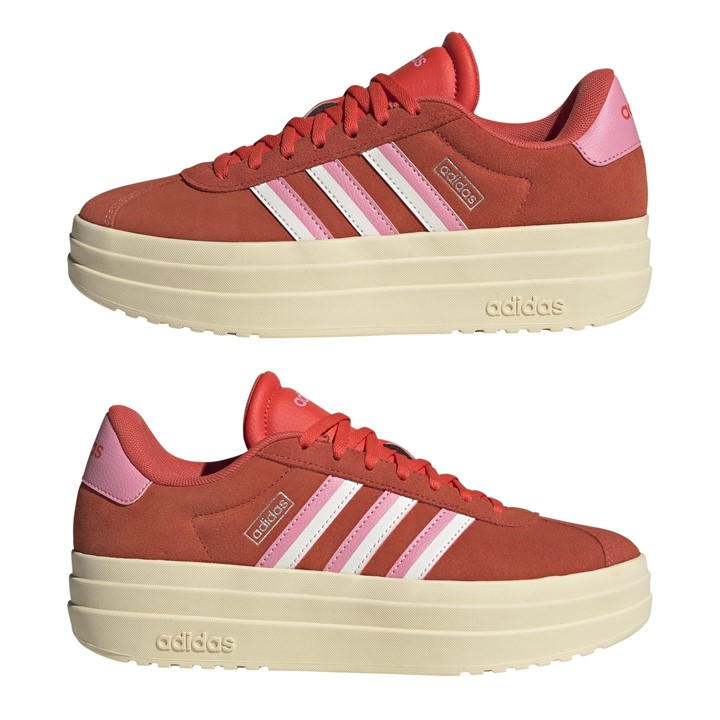 Red/Pink/White - adidas - VL Court Bold Women's Trainers