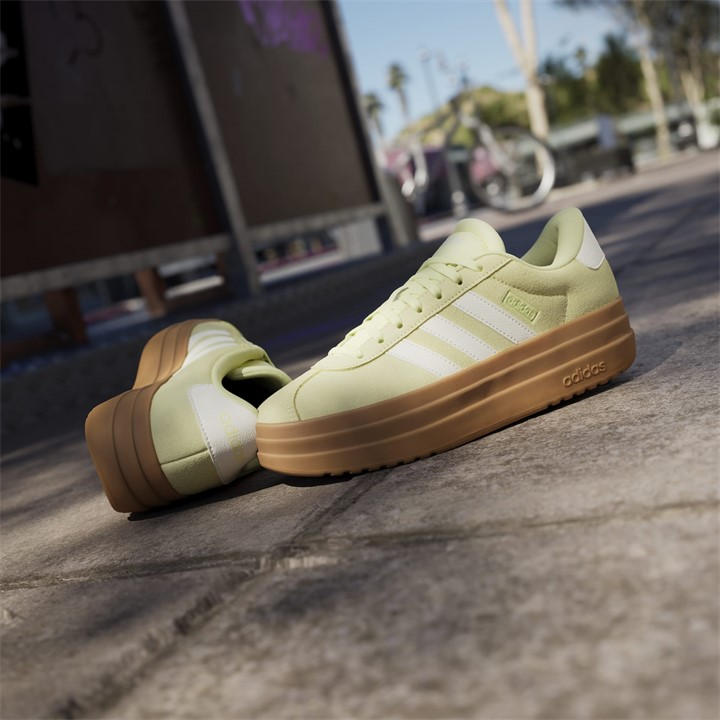 Yellow/Wht/Gum - adidas - VL Court Bold Women's Trainers