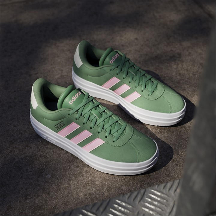 Green/Pink - adidas - VL Court Bold Women's Trainers
