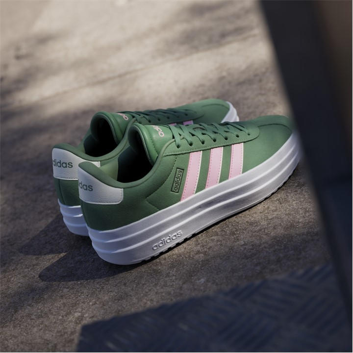 Green/Pink - adidas - VL Court Bold Women's Trainers
