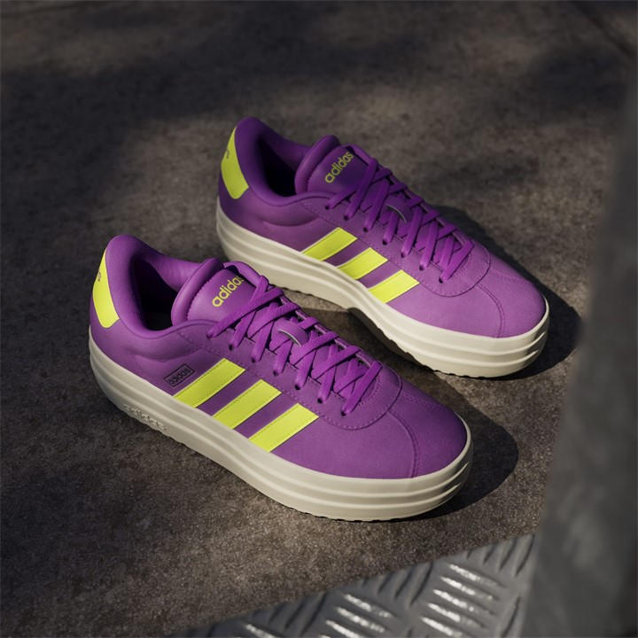 Purple/Lime - adidas - VL Court Bold Women's Trainers
