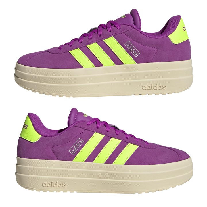 Purple/Lime - adidas - VL Court Bold Women's Trainers