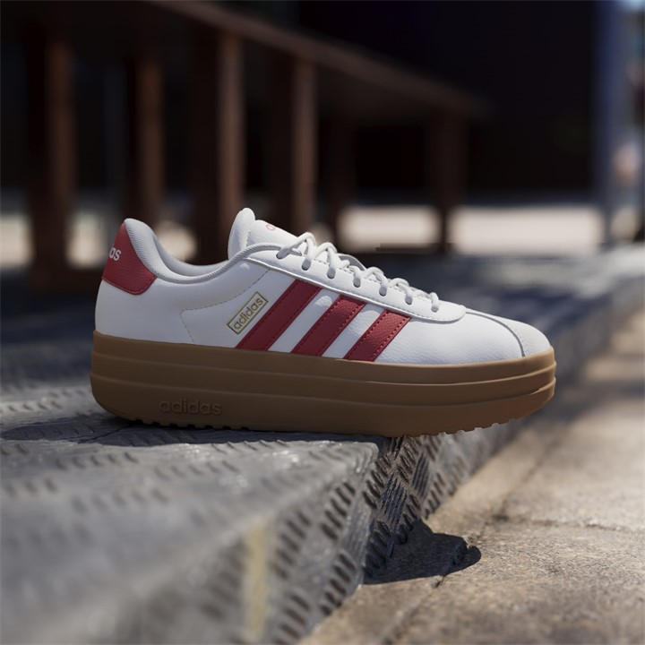 White/Red/Gum - adidas - VL Court Bold Women's Trainers