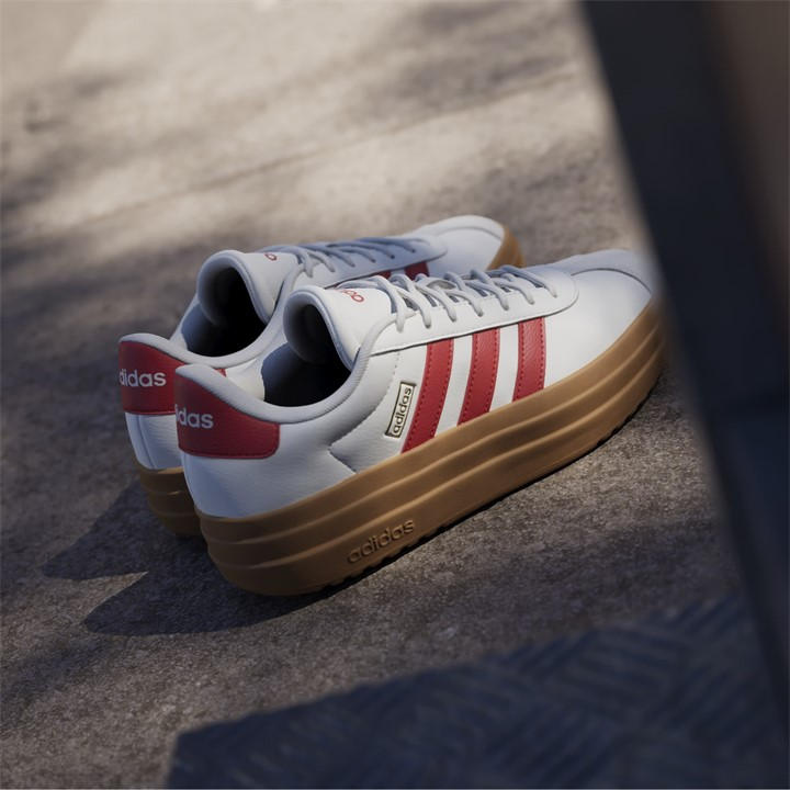 White/Red/Gum - adidas - VL Court Bold Women's Trainers